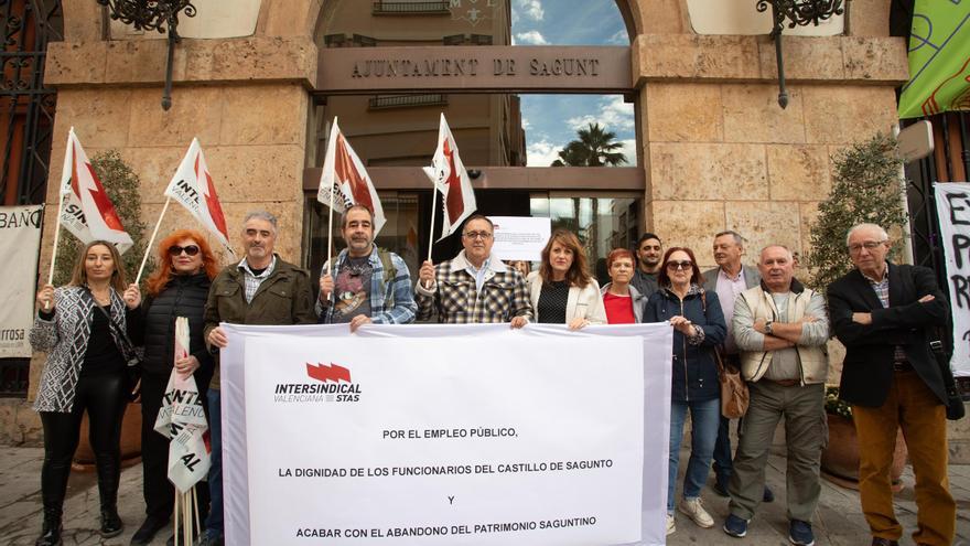 Protesta en Sagunt por las condiciones laborales en el Castillo