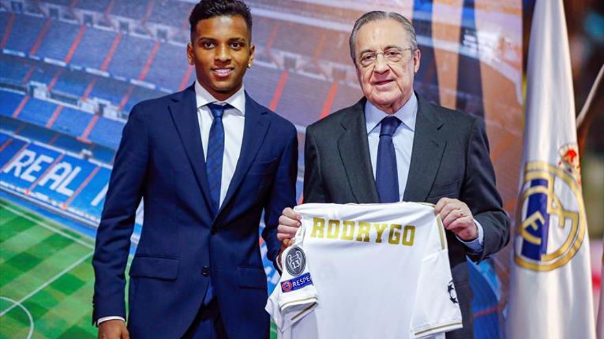 Rodrygo, emocionado en Madrid