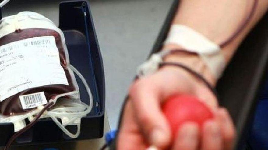 Un donante de sangre en Málaga.