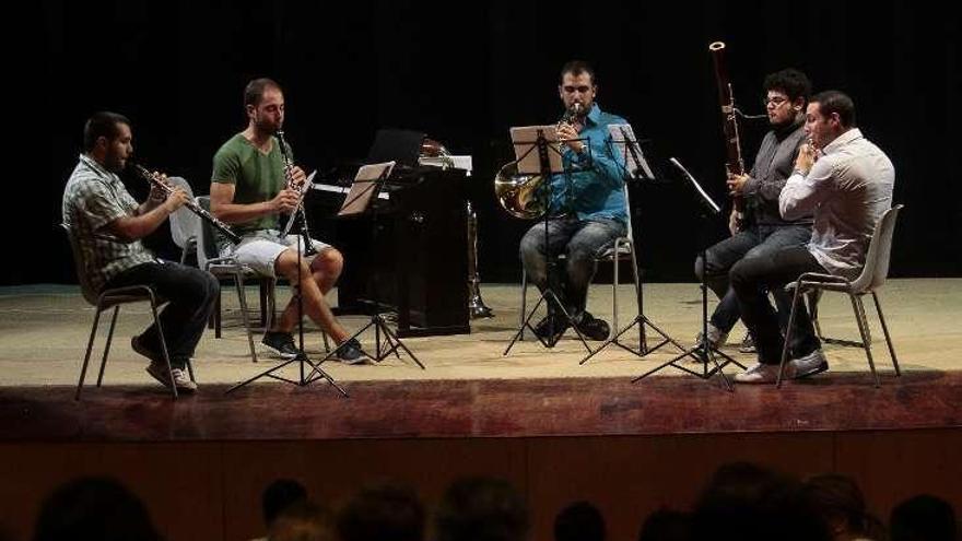 Concierto de la Escuela de Música de Chapela, ayer.