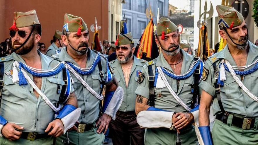 Legionarios veteranos durante un acto del año pasado en Elda