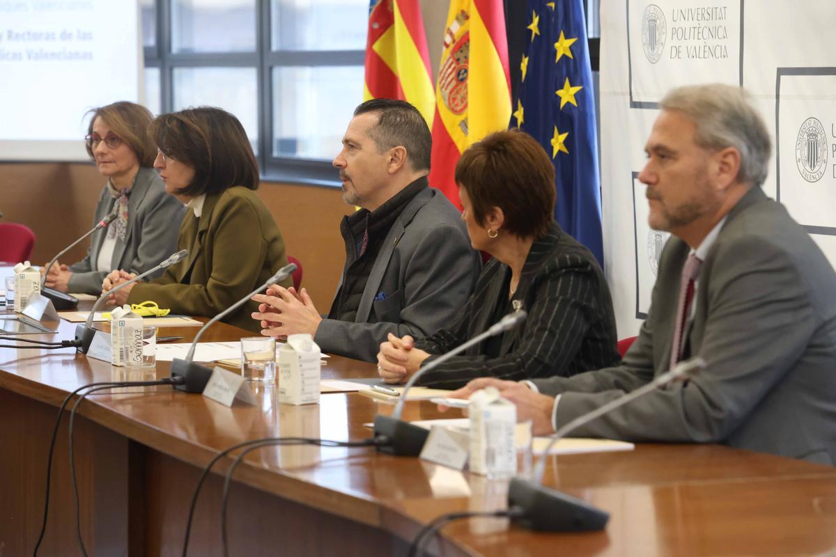 Los rectores de las cinco universidades públicas valencianas