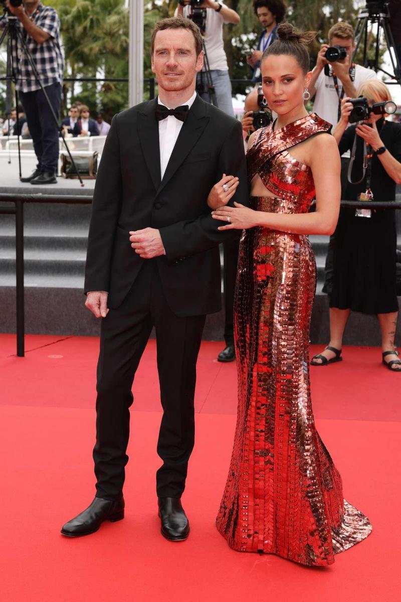 Michael Fassbender y Alicia Vikander, en el Festival de Cannes 2022