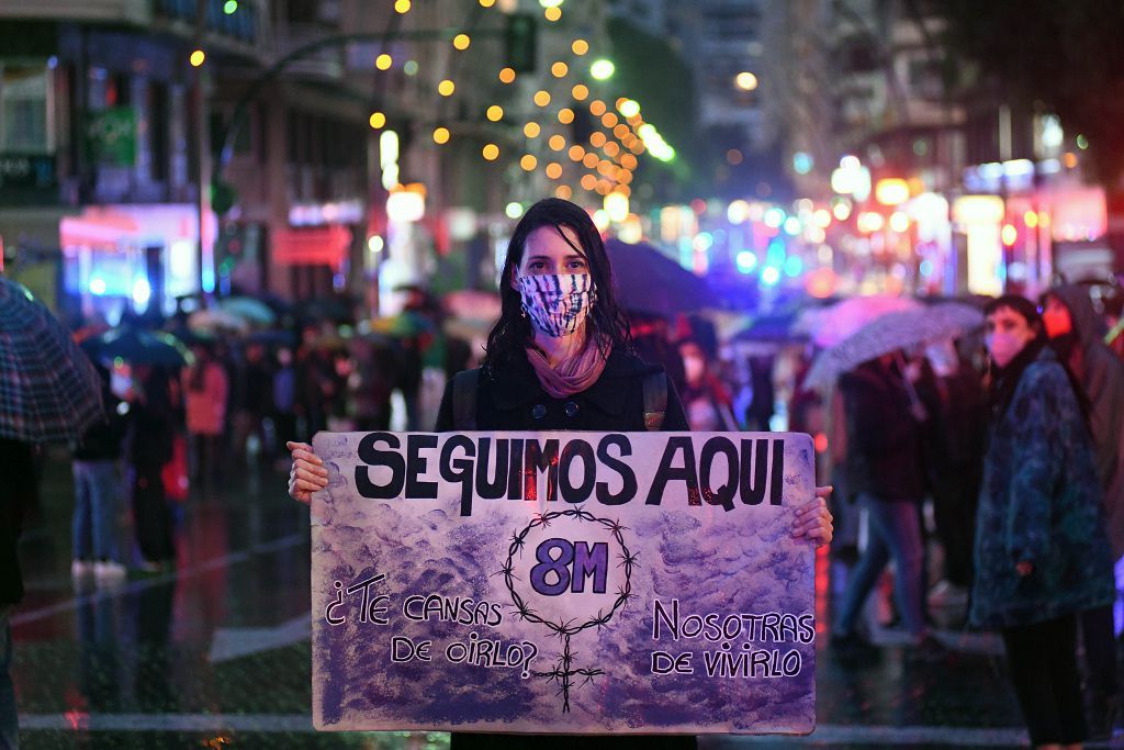 Manifestación feminista en Murcia