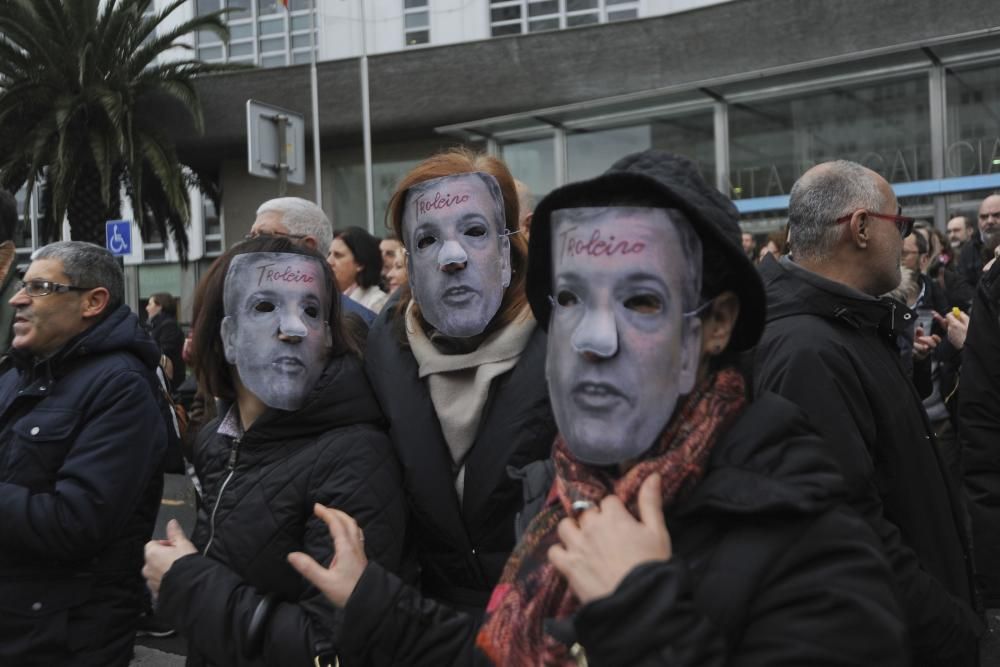 El seguimiento de esta nueva jornada de paro es de "prácticamente" el 90% según los sindicatos mientras que la Xunta lo rebaja al 40,3%.