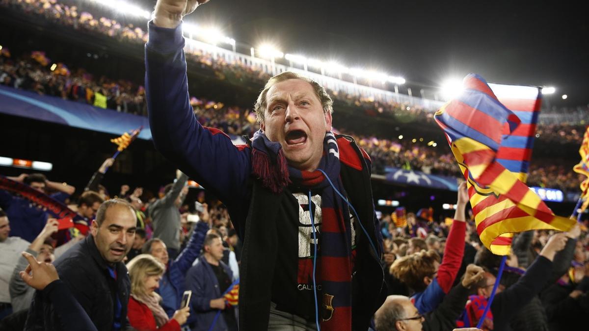 Eufora desbocada en el Camp Nou.