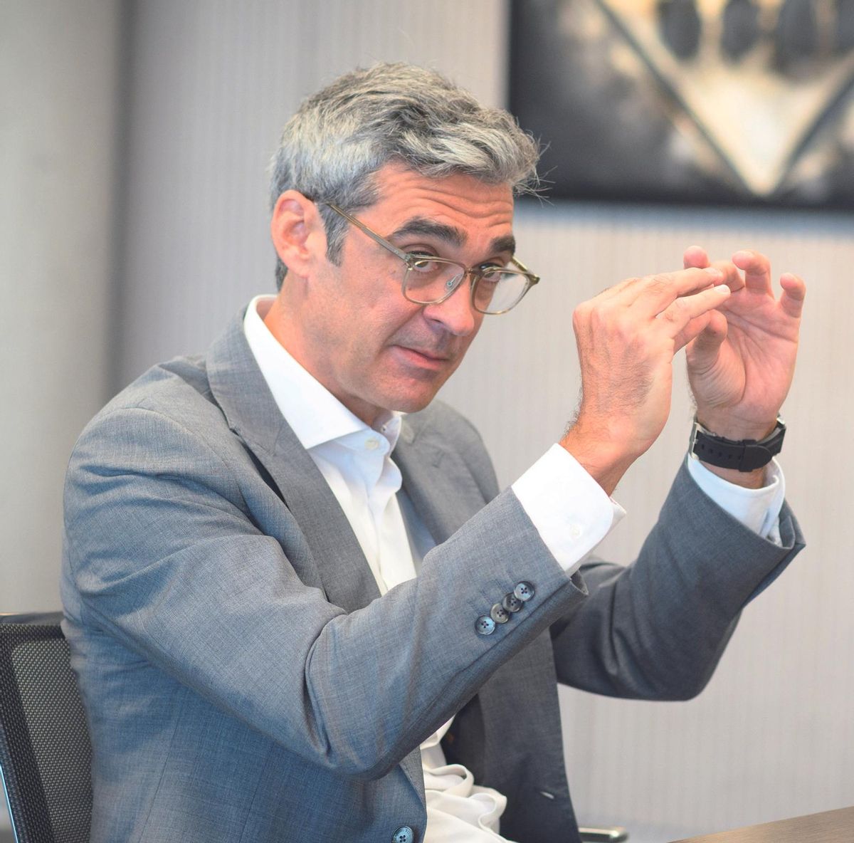 Álvaro Soláns, presidente de Pikolin y tercera generación de la empresa familiar, en un moemnto de la entrevista.