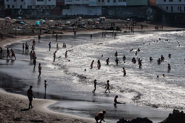 Playa Jardín, en Puerto de la Cruz