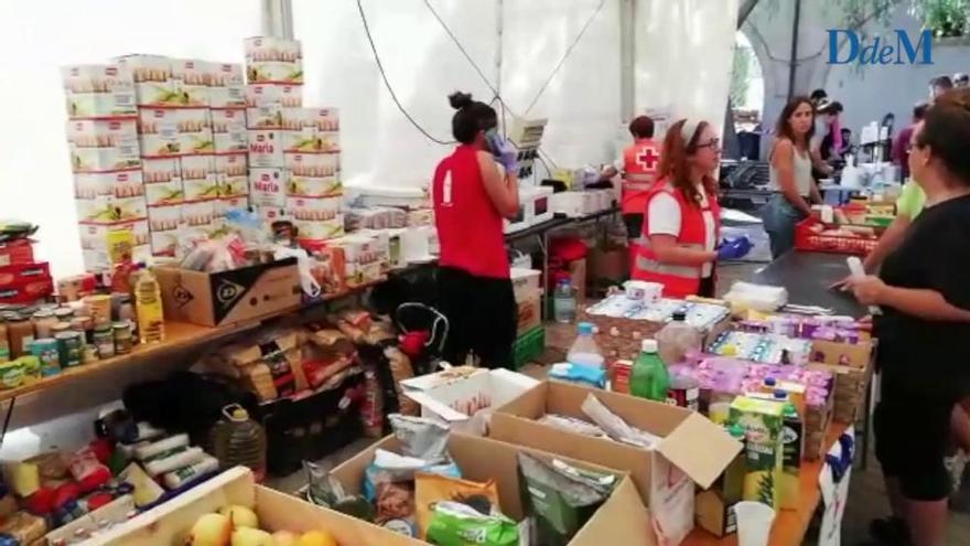 Cruz Roja facilita alimentos a los damnificados por las inundaciones en el Llevant