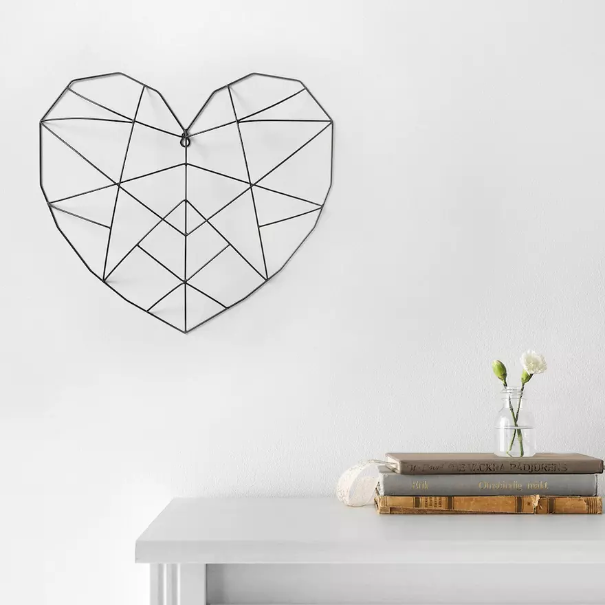 Decoración de pared en forma de corazón