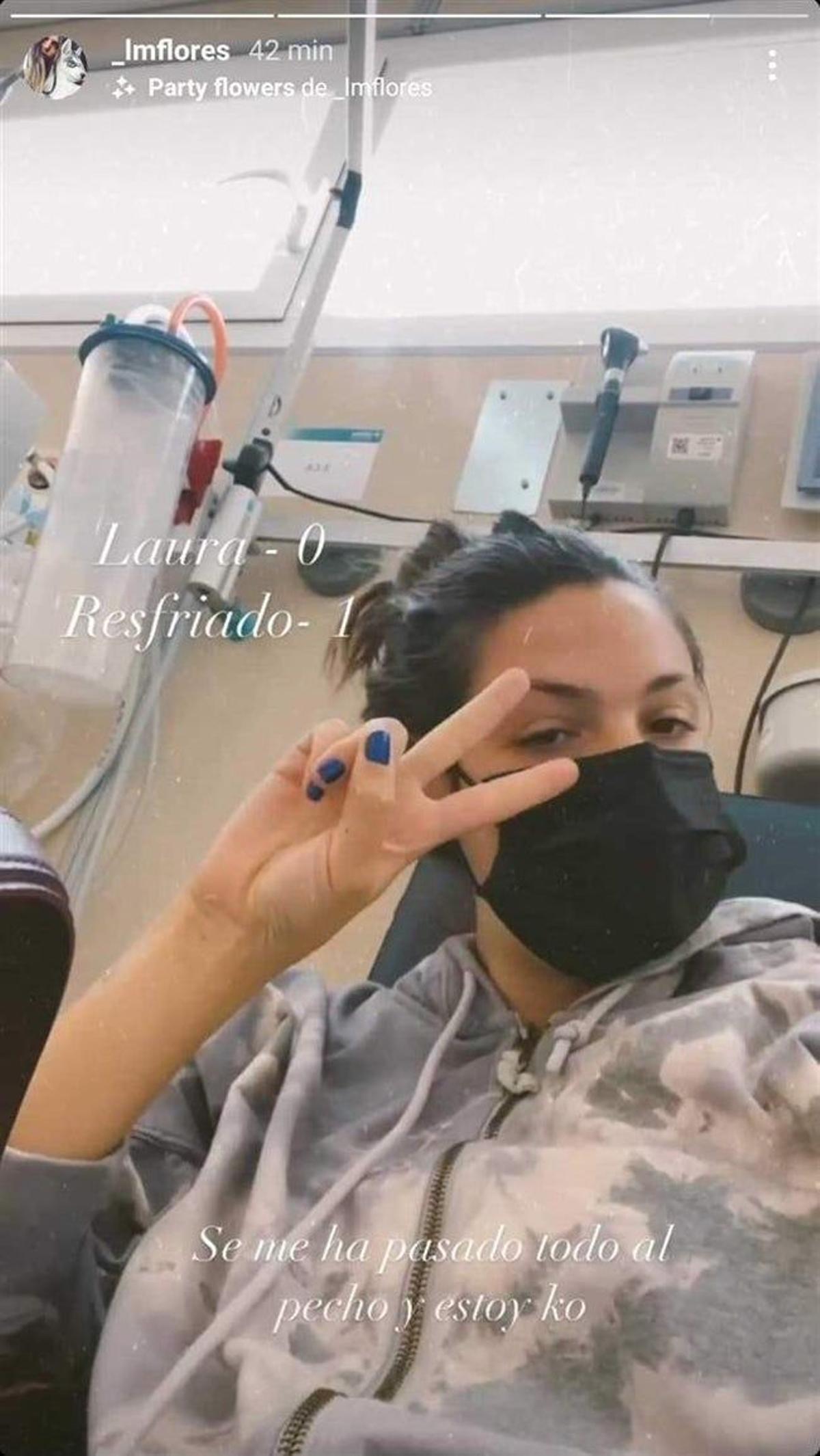 Laura Matamoros en el hospital