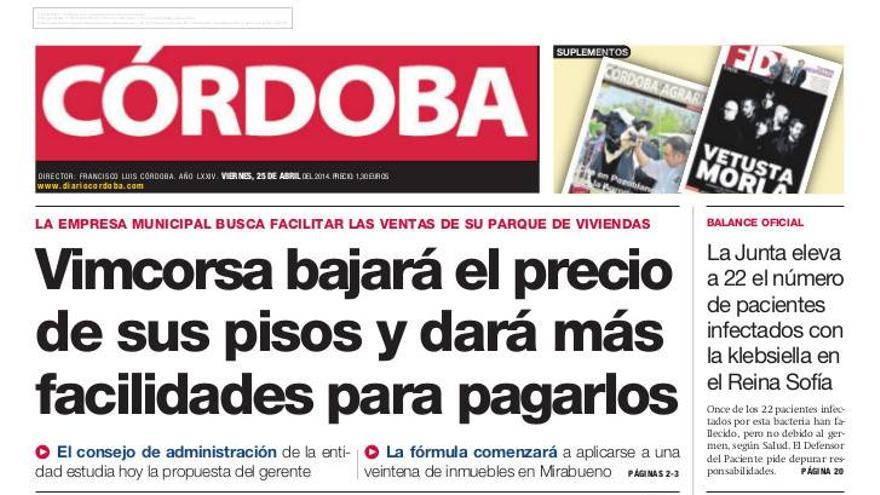 La portada de CÓRDOBA