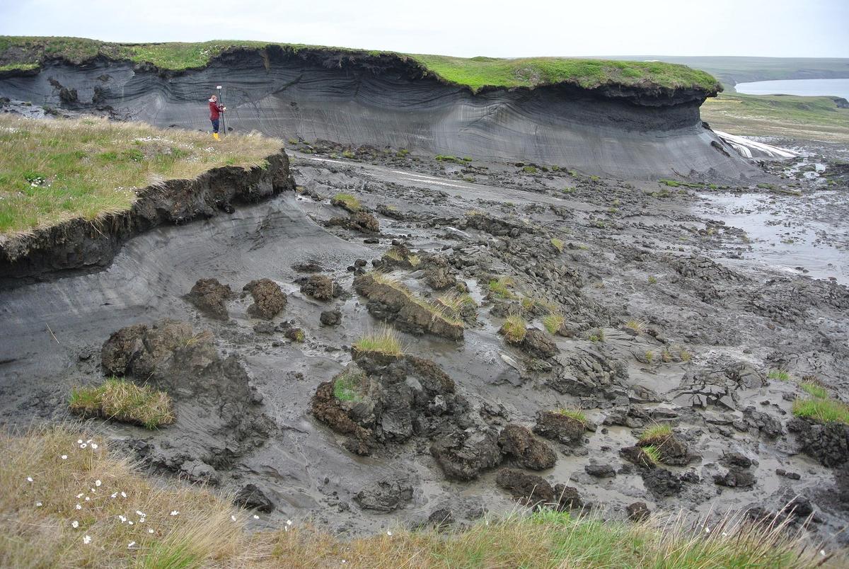 Deshielo del permafrost en la isla Herschel (Canadá)