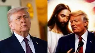 Nueva foto de Trump con Jesús: "A los lunáticos radicales de izquierdas no les va a gustar"