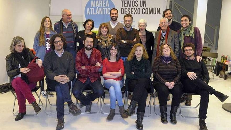 Acto de presentación de la candidatura de la Marea Atlántica, la pasada semana.