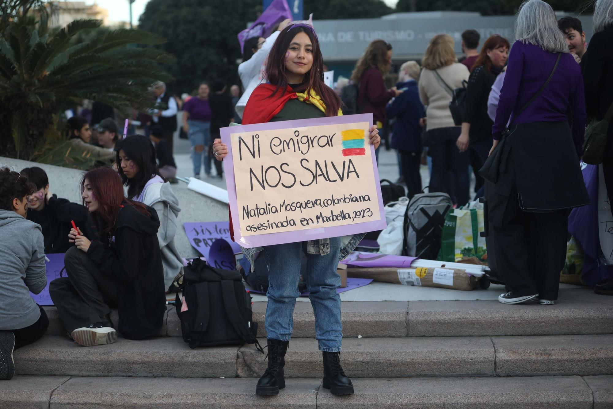 La marcha por el Día Internacional de la Mujer de Málaga, en imágenes