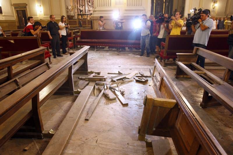 Fotogalería: Explosión en el interior de la basílica del Pilar