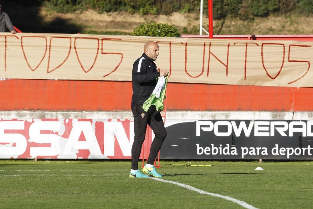 Entrenamiento del Sporting, sábado 10 diciembre