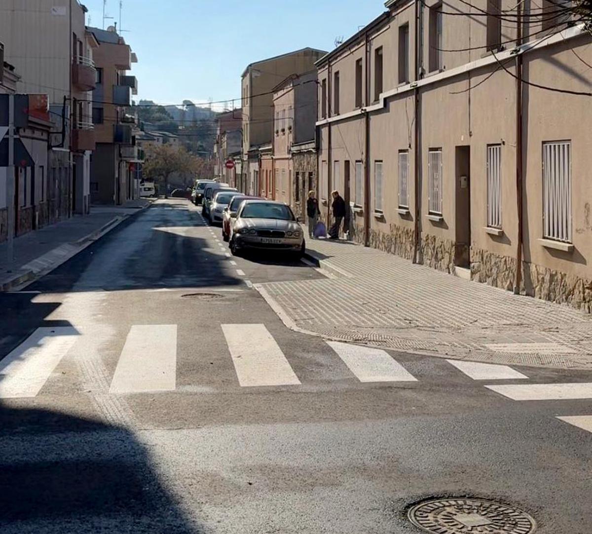 Imatge de la reurbanització del carrer Bisbe Perelló de Sant Vicenç de Castellet
