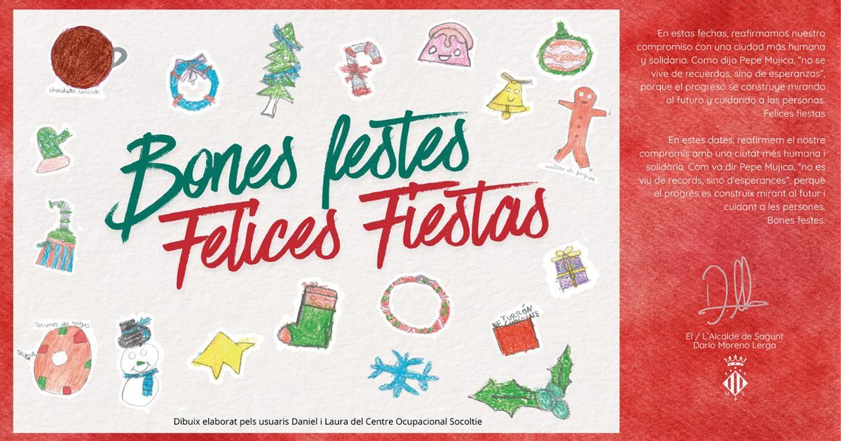 Felicitacion Navidad del Ayuntamiento y del Centro Ocupacional Socoltie