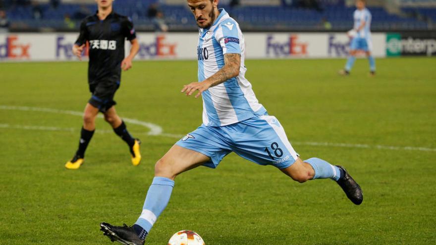 Luis Alberto, en el partido de ayer entre la Lazio y el Niza, de Europa League.