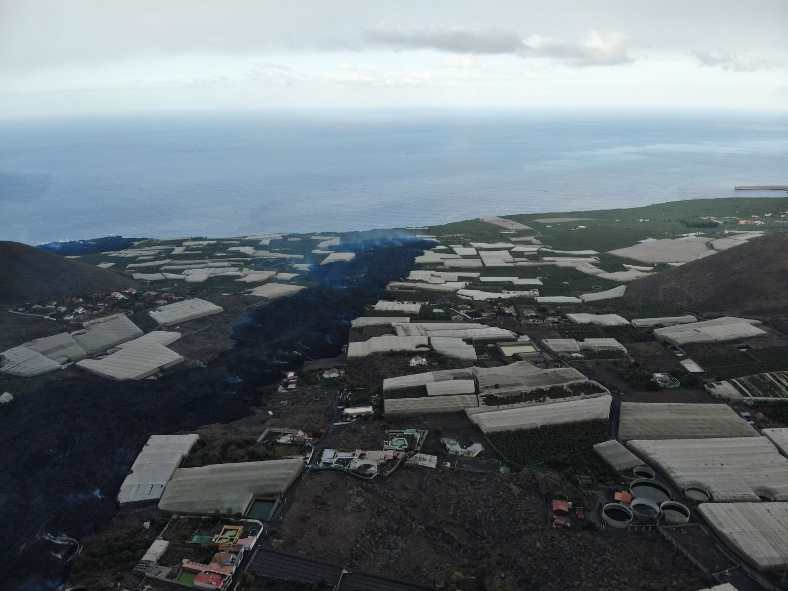 Así avanza la colada del volcán de La Palma hacia el mar (11/10/21)