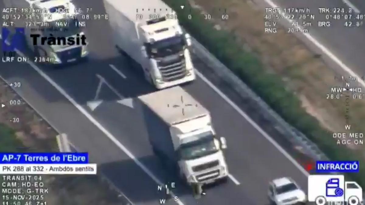 Tráfico detecta un aumento de irregularidades entre camioneros en la AP-7 durante la campaña intensiva de controles