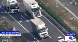 Un nuevo control de camiones en la AP-7 acaba con 33 denuncias, la mayoría por exceso de velocidad
