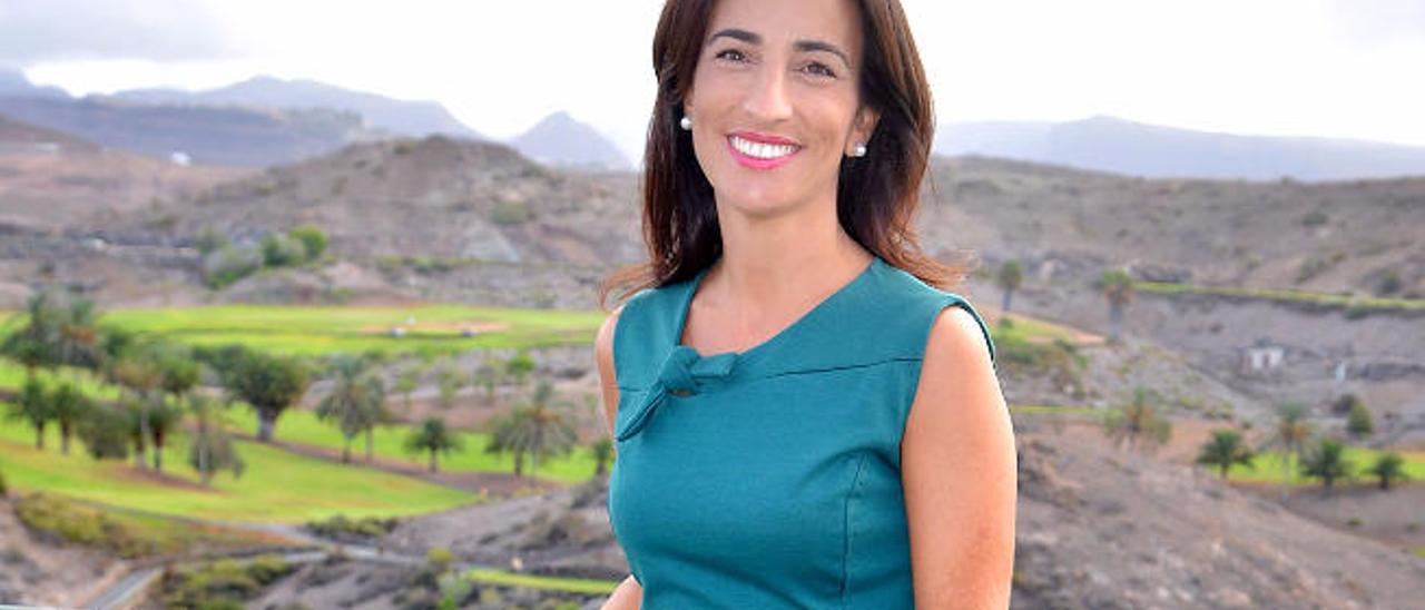 Mariluz Fraile, ayer en la terraza del hotel Sheraton de El Salobre.