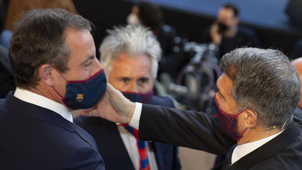 Reencuentro entre Joan Laporta y Sandro Rosell