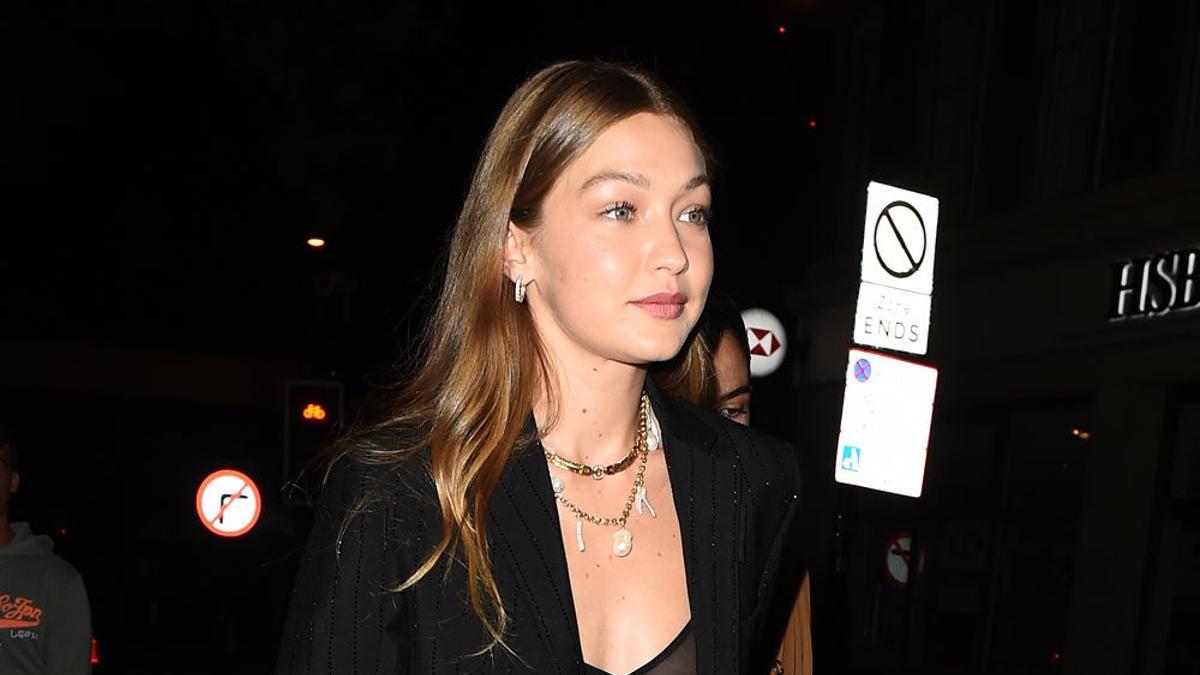 Gigi Hadid a su llegada a la fiesta de Love Magazine en Londres.