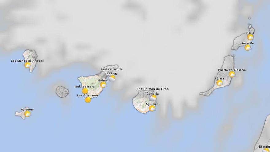 La Aemet prevé un martes más nuboso y con viento fuerte en Canarias
