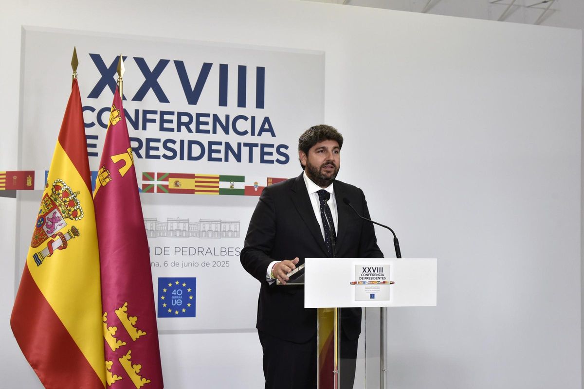 Rueda de prensa del presidente Fernando López Miras, tras la Conferencia de Presidentes.