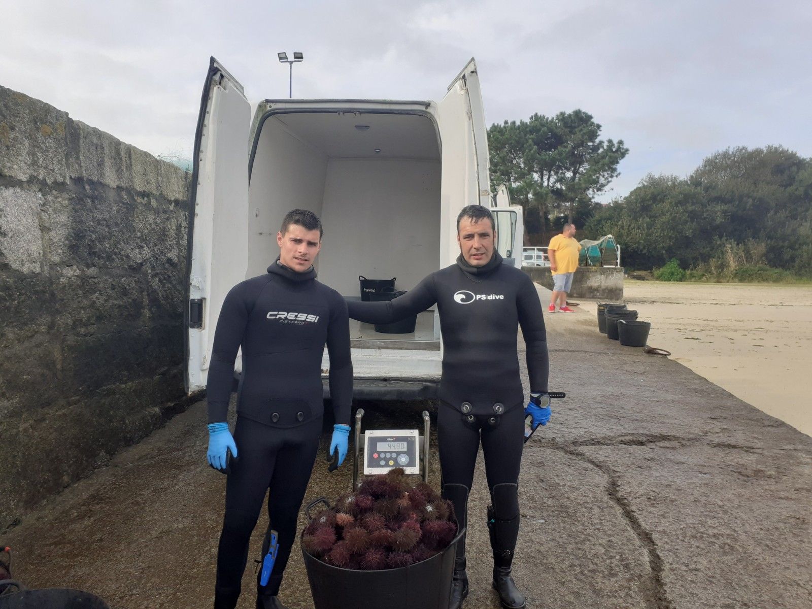 Descargas en Pedras Negras, ayer.