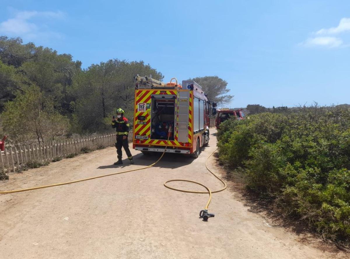 Imágenes del incendio en el Parque Natural de Formentera - Diario de Ibiza