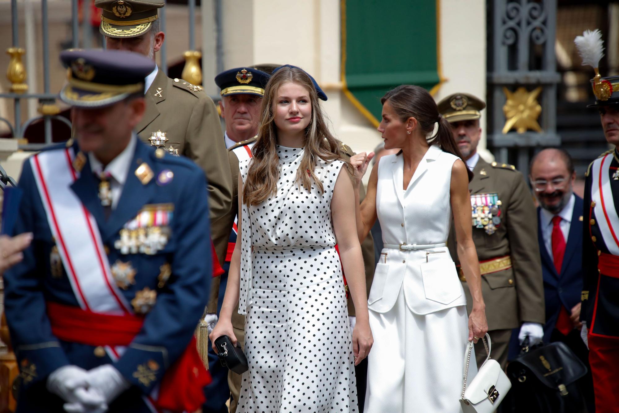 La princesa Leonor visita hoy por primera vez la Academia de Zaragoza junto a Felipe VI