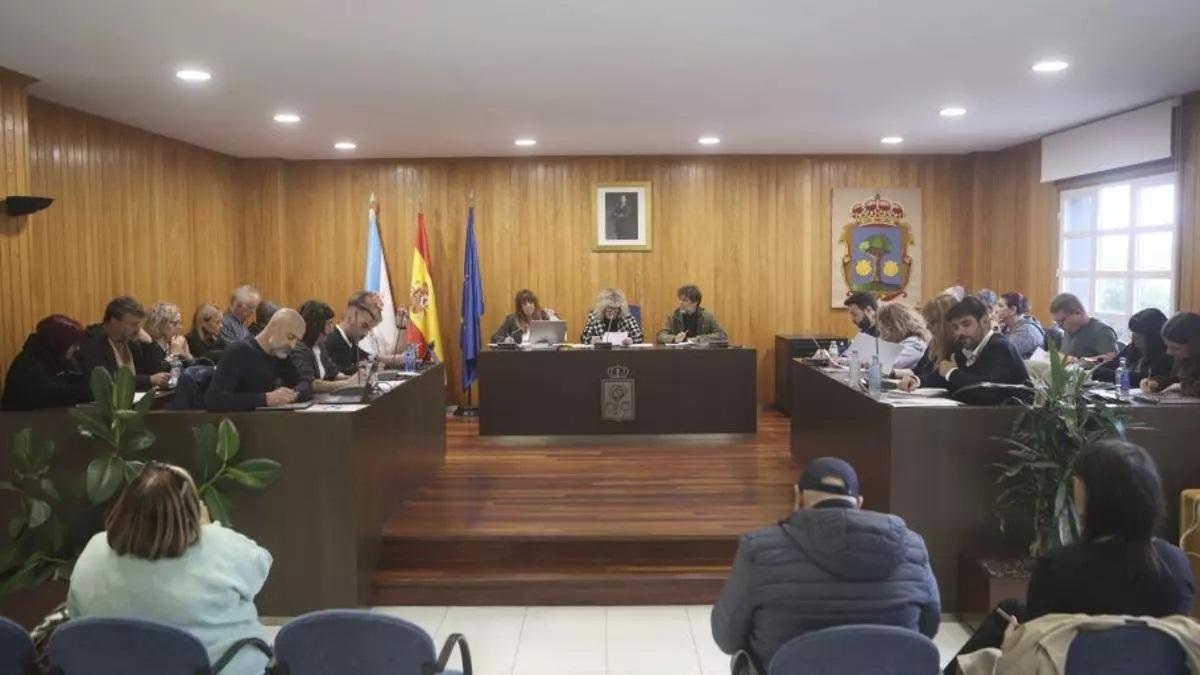 Un pleno celebrado recientemente en el Concello de Cambre.
