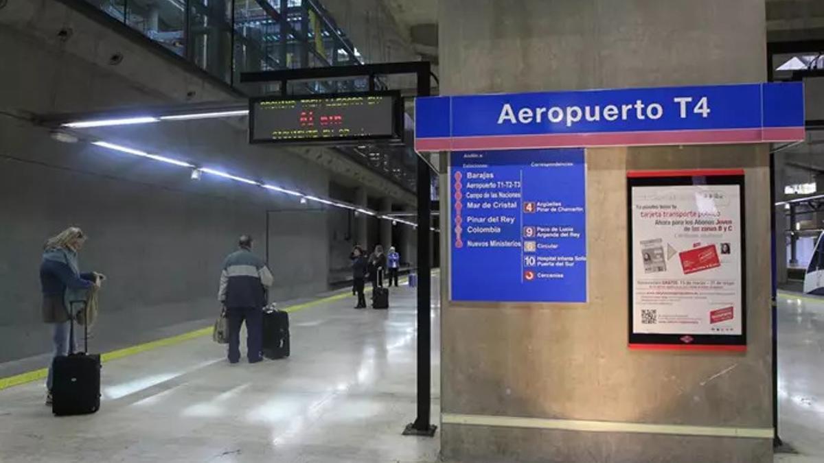 La estación de la T4 en Barajas en una imagen de archivo.