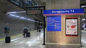 La estación de la T4 en Barajas en una imagen de archivo.