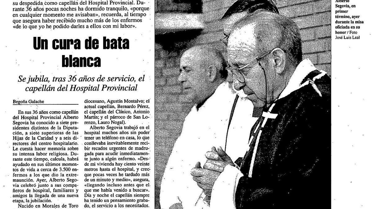 Reportaje publicado en La Opinión de Zamora sobre la jubilación del sacerdote. | 