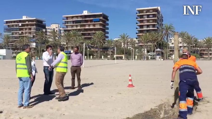 Alicante parcela las playas con balizas y controlará el aforo y las distancias con drones