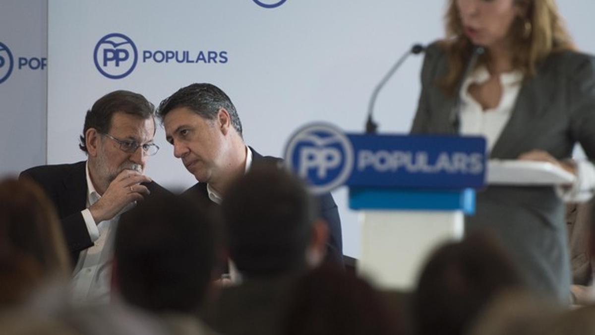 Rajoy, Albiol y Sánchez Camacho, en Barcelona