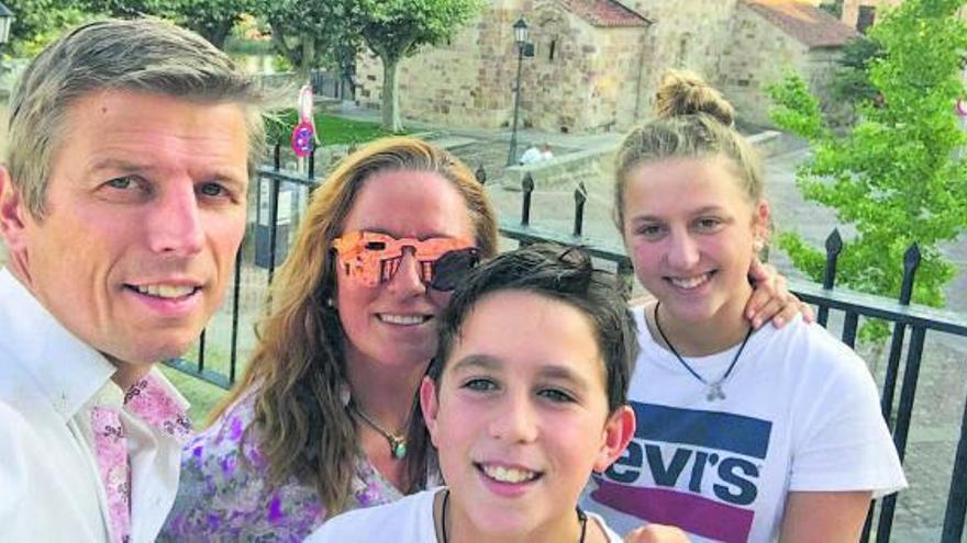 La familia Boemer-Martín en una visita a Zamora.