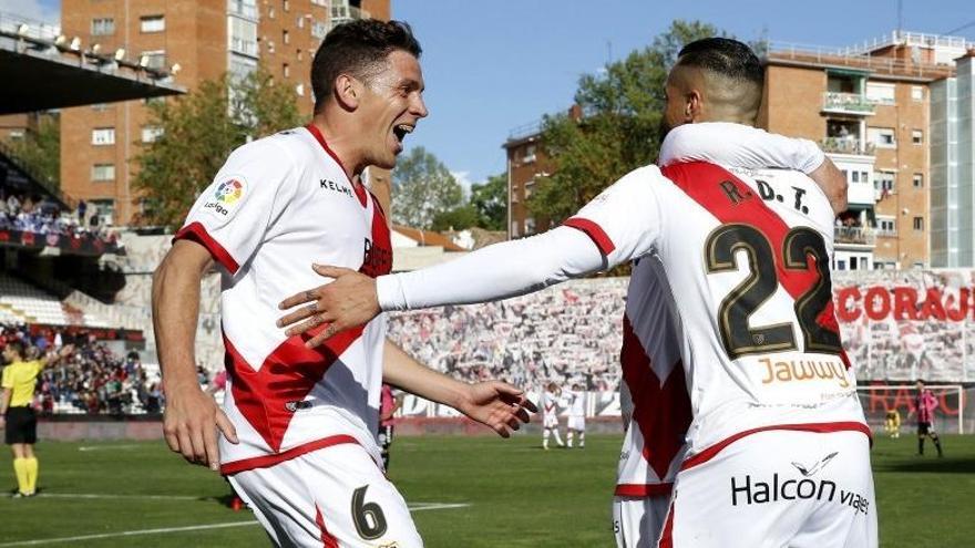 Celebración de un gol del Rayo