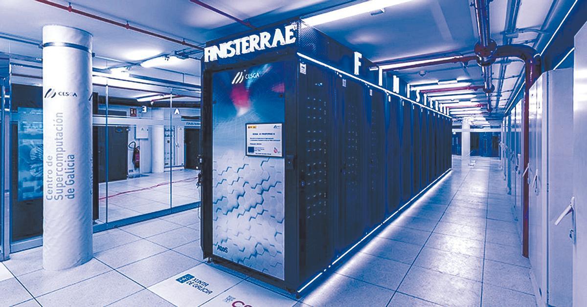 La supercomputadora ‘Finis Terrae III’, en las instalaciones del Cesga