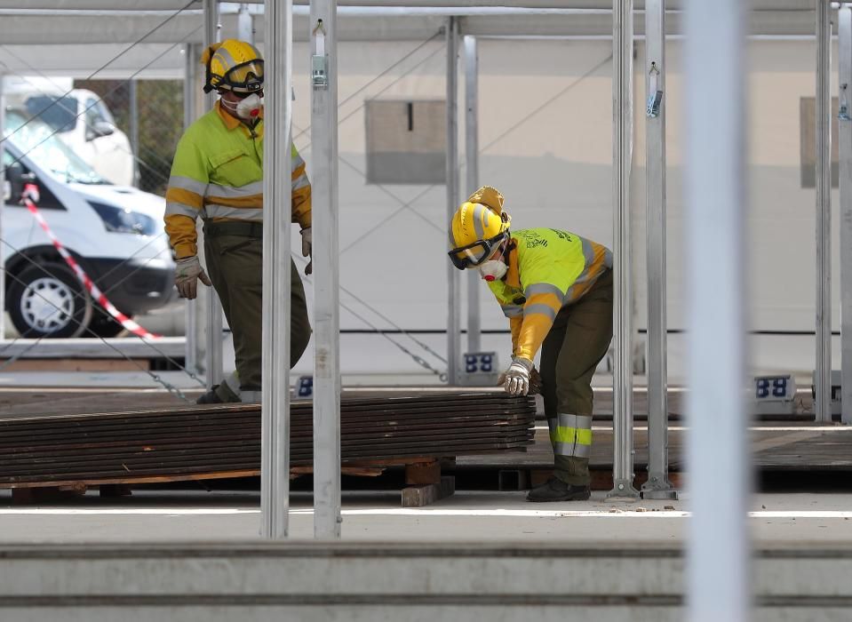 Así avanzan las obras del hospital de campaña