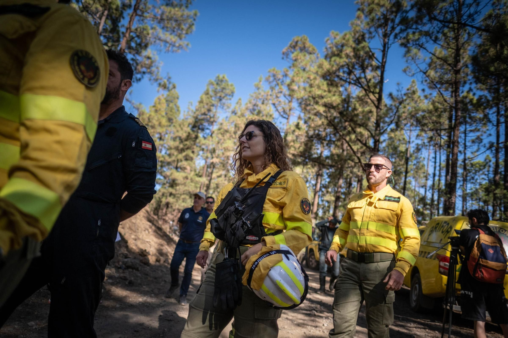 Reunión del Operativo de Incendios forestales en Montaña Bermeja, en Tenerife. 