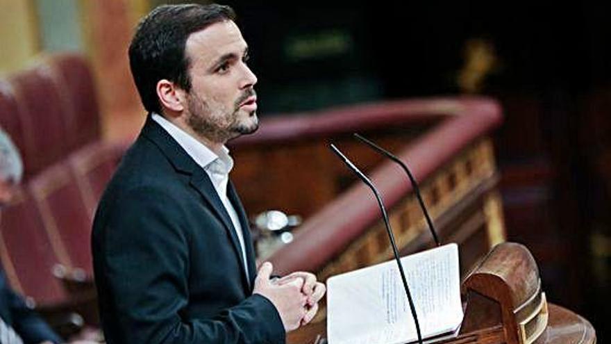 Alberto Garzón, en la intervenció en el debat d&#039;investidura al Congrés.