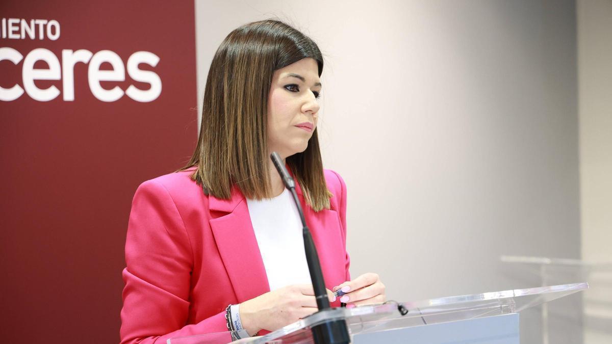 Encarna Solís, durante su intervención este martes