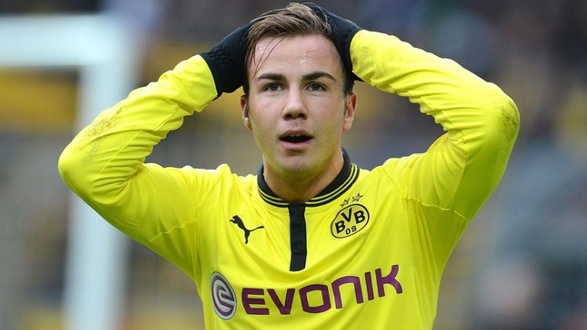 Mario Göetze, en un partido de la Bundesliga, en febrero.en febrero.